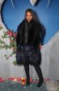 <p>Naomi Campbell cosied up in a huge fur coat. <i>[Photo: Getty]</i> </p>