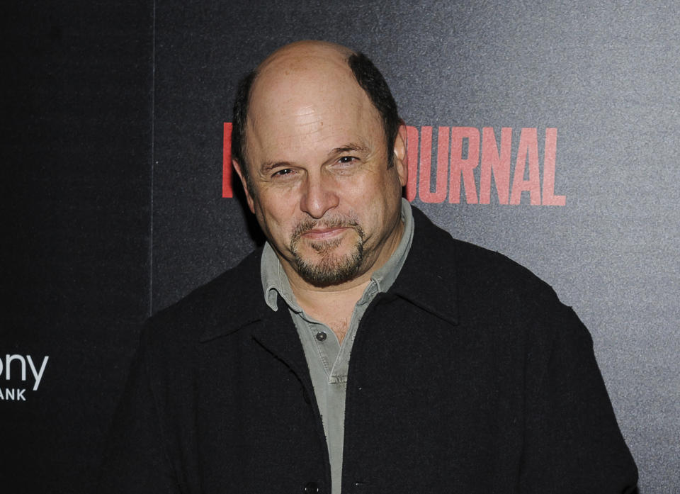 FILE - In this Oct. 30, 2017, file photo, Jason Alexander attends a special screening of Marvel Studios' "Thor: Ragnarok", hosted by The Cinema Society, at The Whitby Hotel in New York. "Seinfeld" star Alexander, rocker Southside Johnny Lyon and the authors of "Jaws" and "Game Of Thrones" are among those being inducted to the New Jersey Hall of Fame. Fellow New Jersey rocker Jon Bon Jovi, already in the hall, is due to induct Southside Johnny during the ceremony in Asbury Park on Sunday, Oct. 27, 2019. (Photo by Christopher Smith/Invision/AP, File)