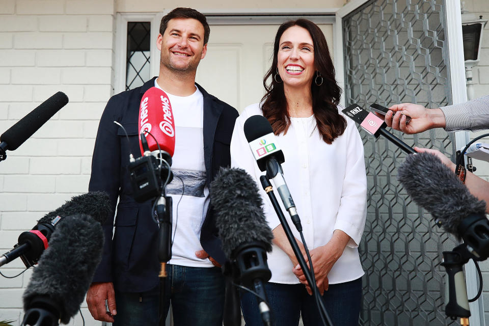 The couple have been in a relationship since 2013, when Clarke took Jacinda on her first ever fishing trip. Photo: Getty Images