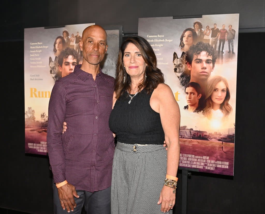 Cameron Boyce’s parents Victor and Libby Boyce attended premiere of posthumously-released ‘Runt’ (AFP via Getty Images)