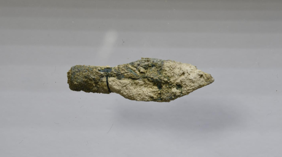 One of the arrowheads found at the site (UNC) 