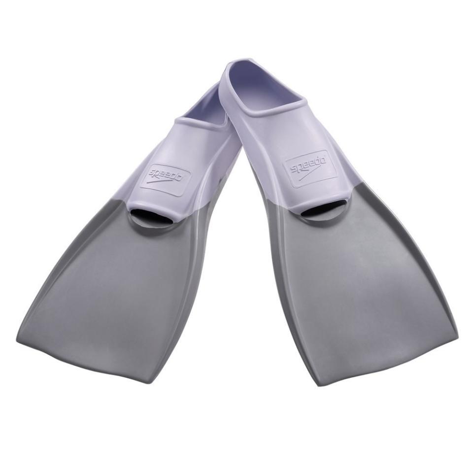 Speedo Rubber Swim Fins in White, $24