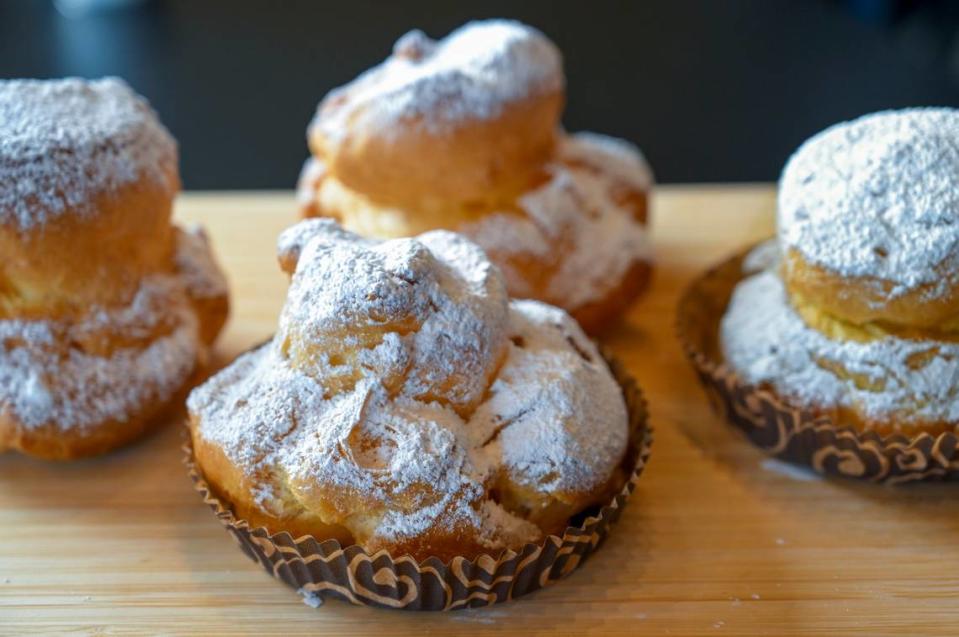 The made-from-scratch cream puffs at Best Regards Bakery & Cafe have a velvety, creamy filling. They are one of many favorites on the bakery side of this small eatery.