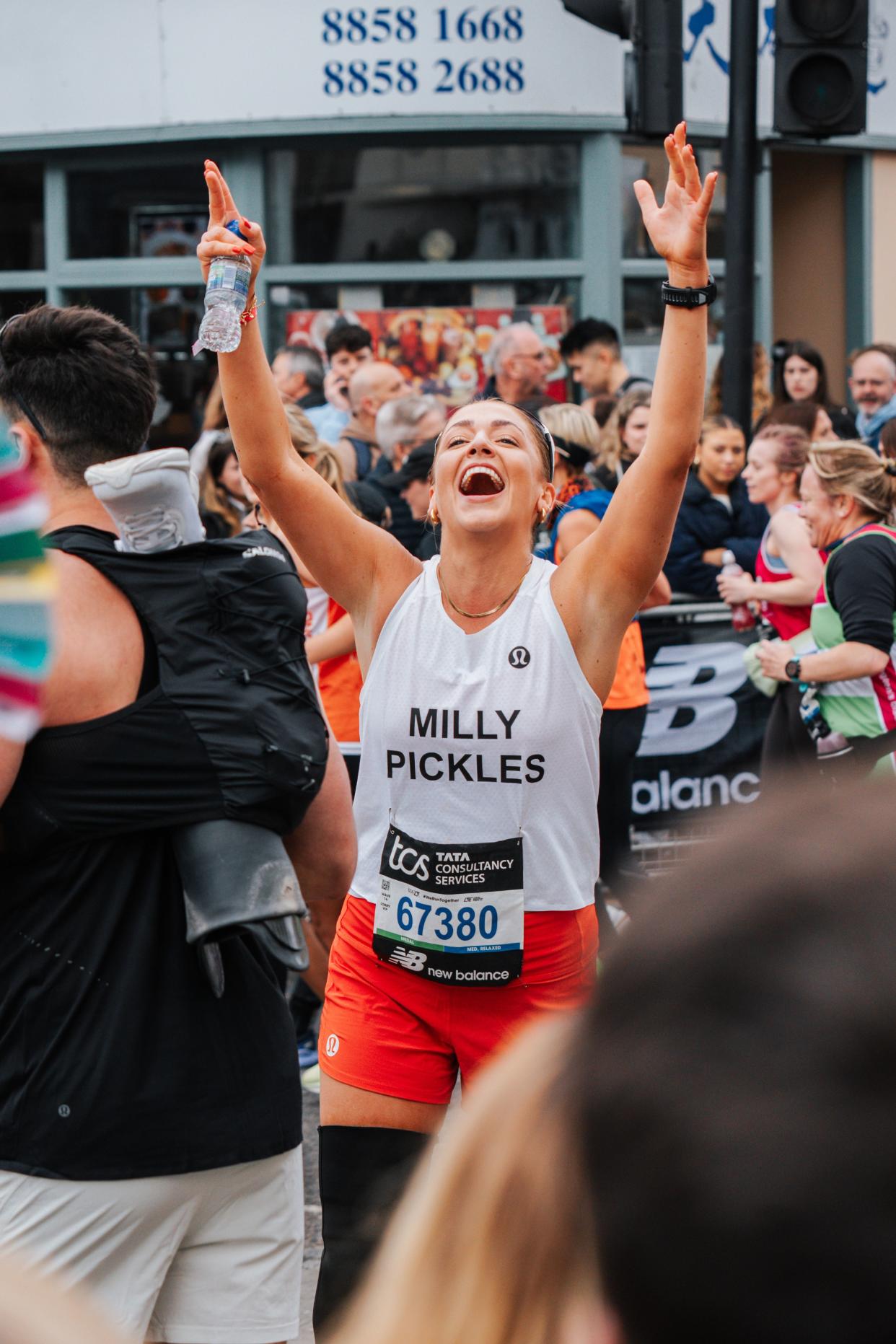 Milly Pickles ran the 2024 London Marathon on her blade, inspiring thousands of people. (Supplied)