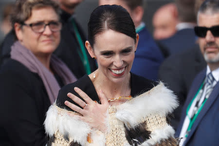 New Zealand's Prime Minister Jacinda Ardern attends the national remembrance service for victims of the mosque attacks, at Hagley Park in Christchurch, New Zealand March 29, 2019. REUTERS/Jorge Silva