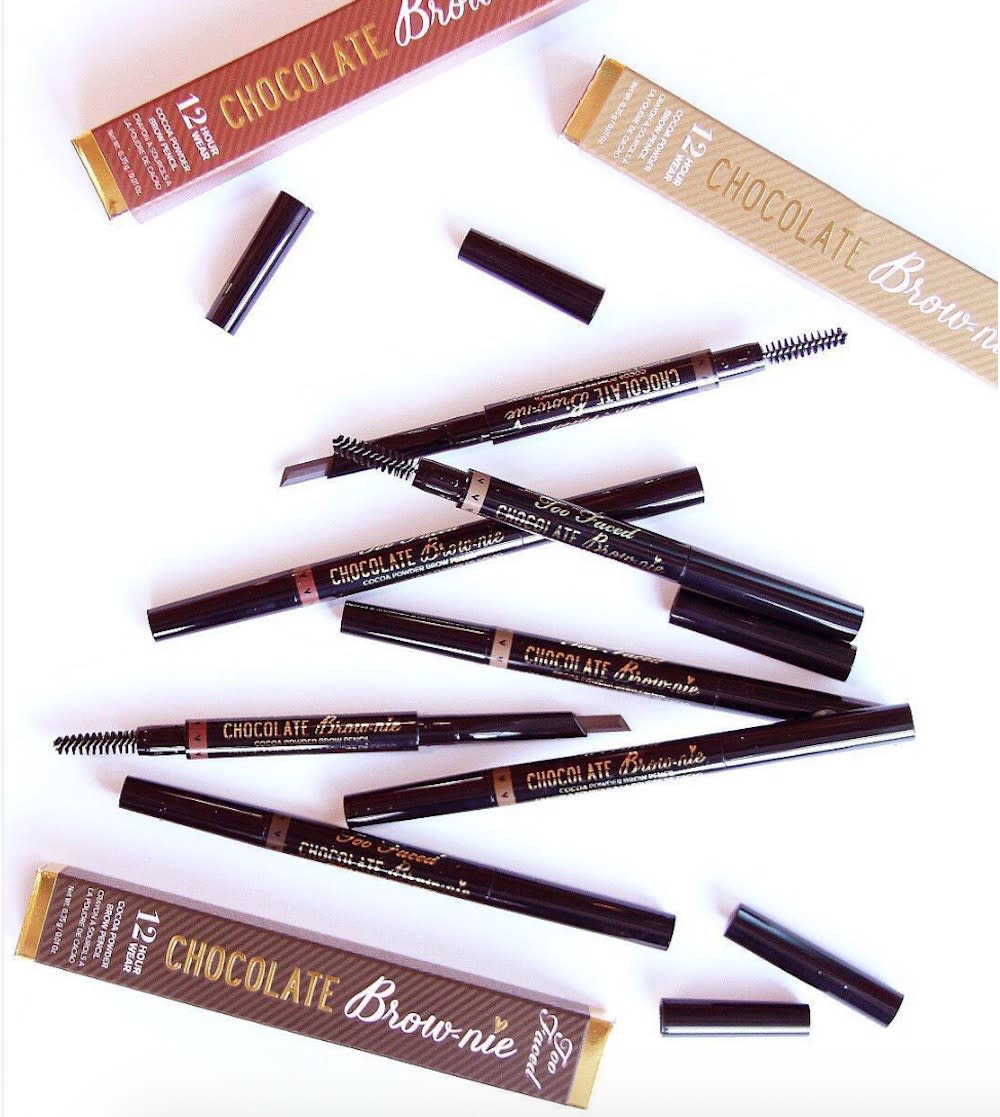 Thanks to Too Faced, we’ll have sweet smelling eyebrows with their new cocoa-infused brow pencils