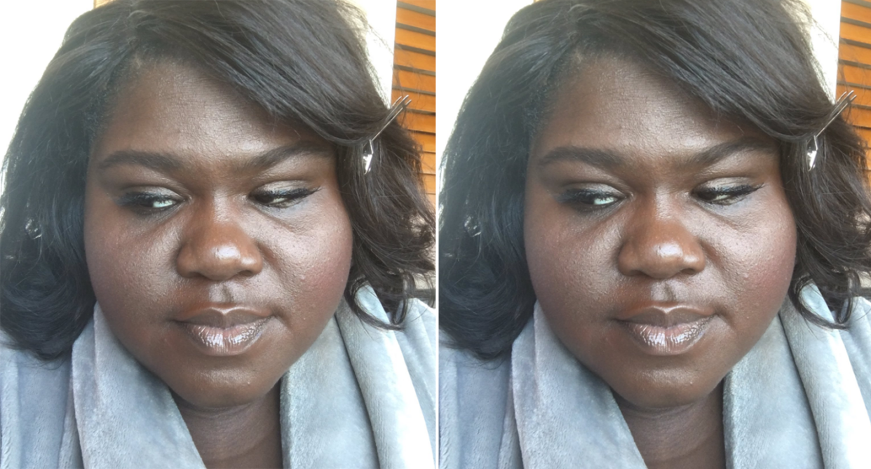 Gabourey Sidibe is feeling Rihanna’s new Fenty Beauty line. (Photo: Twitter/Gabby Sidibe)