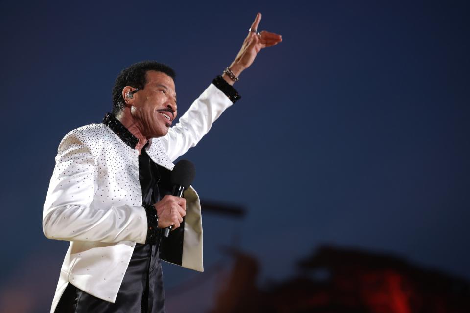 Lionel Richie (pictured here performing during the Coronation Concert on May 07, 2023 in Windsor, England) and Earth, Wind & Fire will play Amalie Arena on Aug. 26.