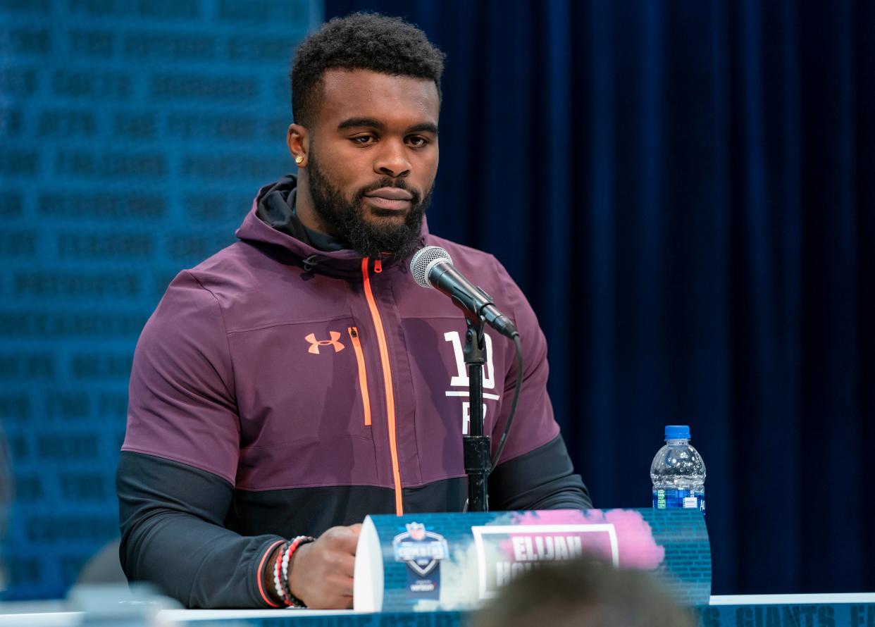 Elijah Holyfield raised more questions than answers with his 40-yard dash time at the combine. (Getty)