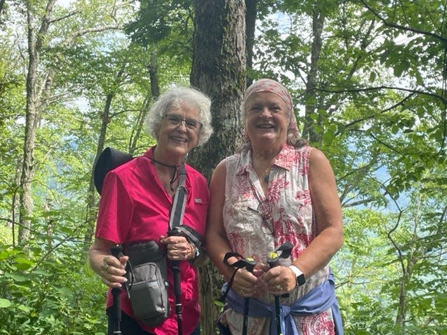 Ellie and Morgan on the Appalachian Trail.