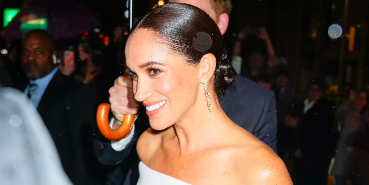 new york, new york   december 06 prince harry, duke of sussex and meghan, duchess of sussex, arrive at the midtown hilton for the ripple awards on december 06, 2022 in new york city photo by gothamgc images