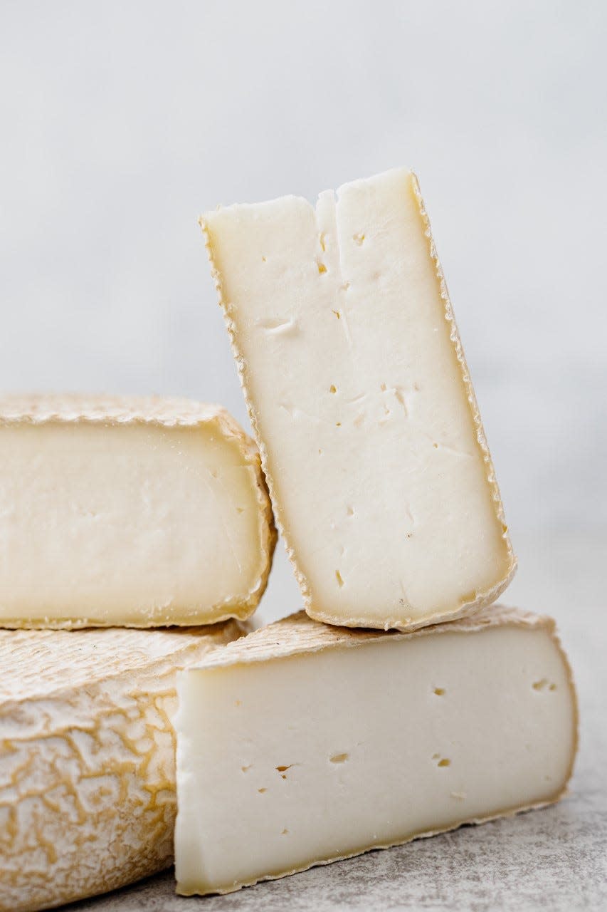 Sunny Ridge cheese at Blakesville Creamery, a semi-firm goat cheese that's washed in beer to develop its flavor.