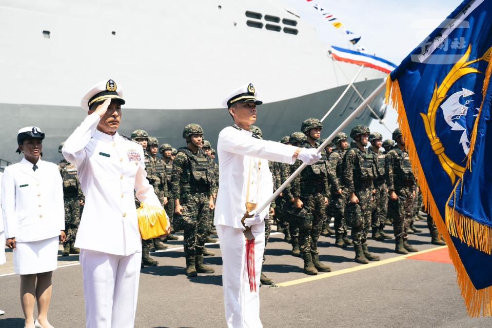 在完成授旗及授印後，玉山軍艦正式成軍。軍聞社