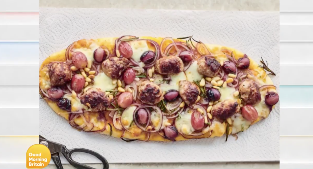 Jamie Oliver's divisive grape-topped pizza 