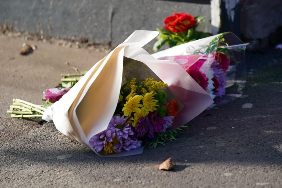 Flowers left near the scene in tribute to the five-year-old (Jacob King/PA) (PA Wire)