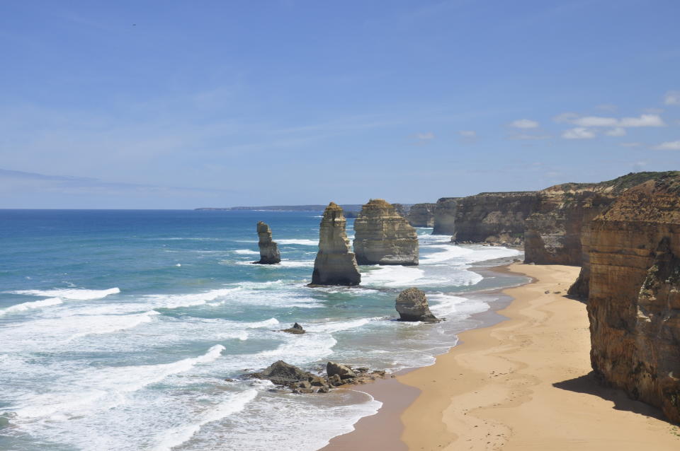 The Twelve Apostles in Victoria are pictured.