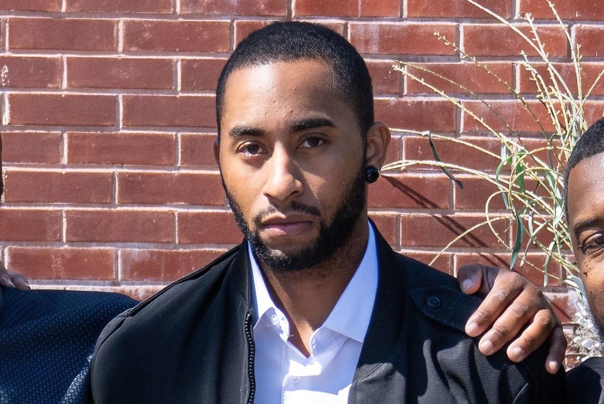 Derrick Merdy, the father of Zachary Merdy, is pictured Thursday in Brooklyn. 