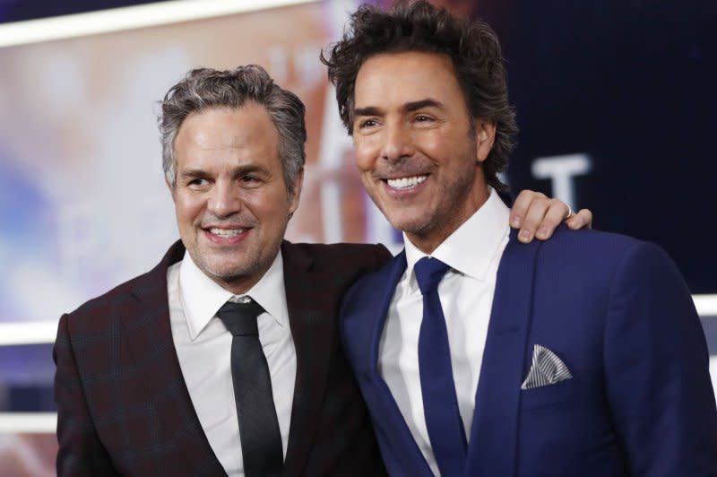 Mark Ruffalo (L) and Shawn Levy arrive on the red carpet at the Netflix world premiere of "The Adam Project" at Alice Tully Hall/Lincoln Center in New York City in 2022. File Photo by John Angelillo/UPI