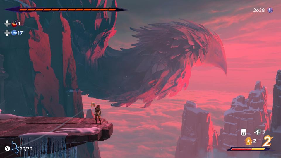 Screenshot of Prince of Persia: The Lost Crown on Xbox Series X.