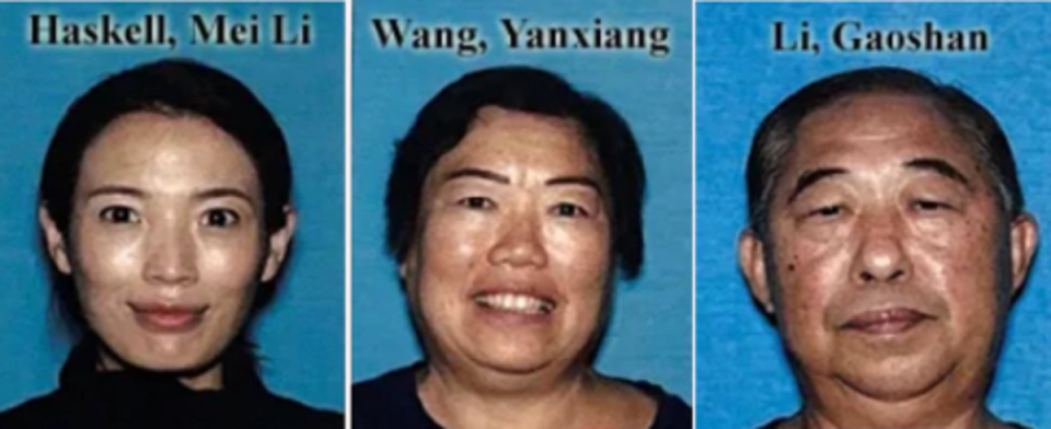 Mei Haskell, 37, parents YanXiang Wang, 64, and Gaoshan Li, 72, are missing (LAPD)