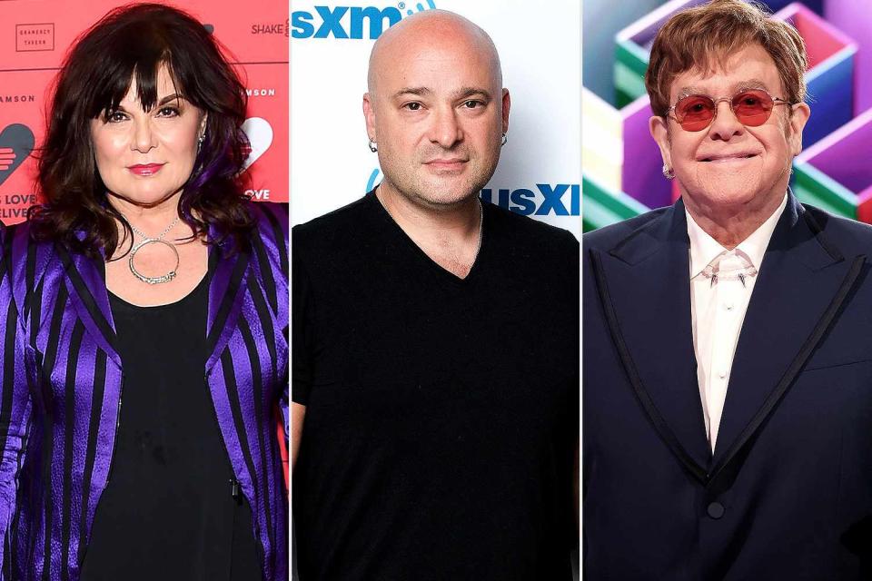 <p>Jamie McCarthy/Getty Images; Noam Galai/Getty Images; JMEnternational/JMEnternational for BRIT Awards/Getty Images</p> Ann Wilson, David Draiman of Disturbed, Elton John