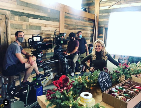 <p>Bure shared this photo with her Instagram followers in late August to give a preview of this upcoming Christmas movie. No news on what it'll be about yet, but you can expect all your favorite Hallmark Christmas themes. </p>