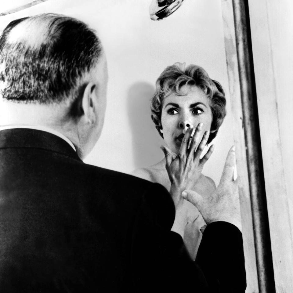Alfred Hitcock directing Janet Leigh in Psycho - Paramount