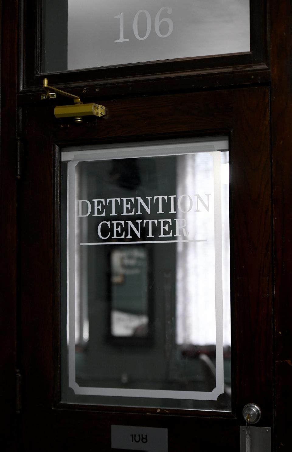 Guests will be able to stay in the Detention Center of the former Wells Elementary School in Canton. the building was photographed Wednesday, Aug. 16, 2023.