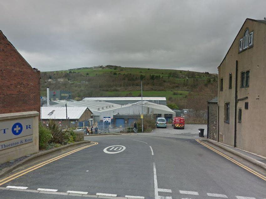 The attack took place outside the Thornton & Ross pharmaceutica plant on Manchester Road in Linthwaite around 11.45pm on Thursday: Google Maps