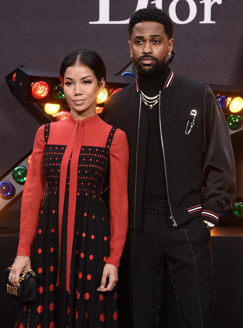 Jhene Aiko and Big Sean attend the Dior Homme Menswear Fall/Winter 2018-2019 show as part of Paris Fashion Week on January 20, 2018 in Paris, France