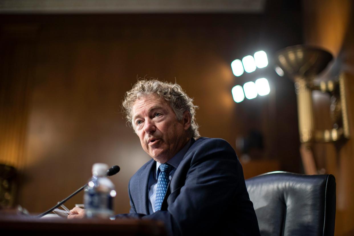 Sen. Rand Paul (R-Ky.) speaks during a Senate Foreign Relations Committee hearing on the Fiscal Year 2023 Budget in Washington, D.C. on Tuesday, April 26, 2022.