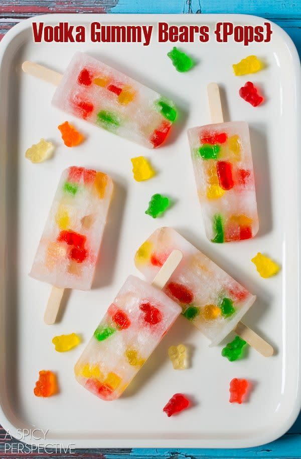 Vodka Gummy Bears Popsicles