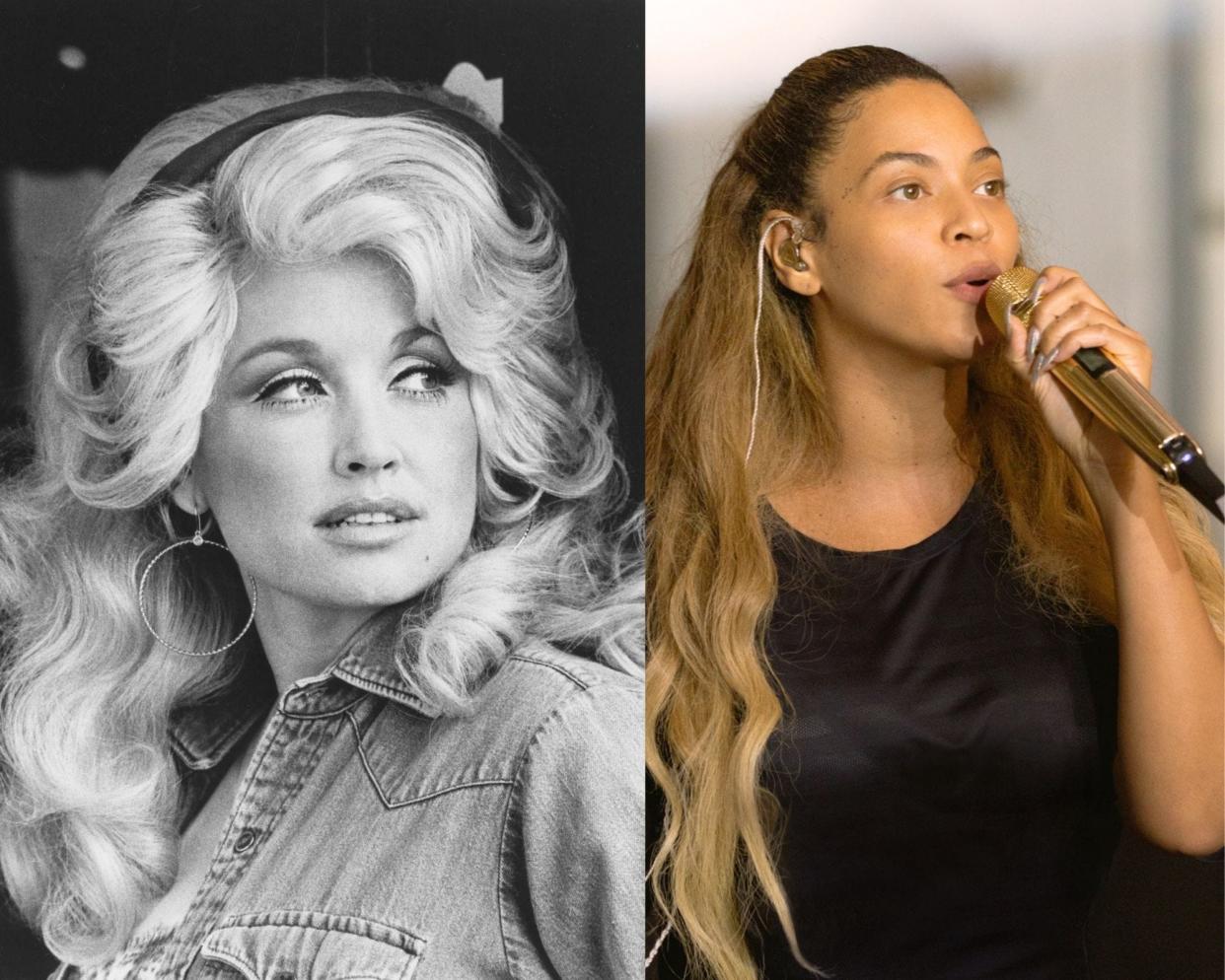 Dolly Parton, left, and Beyoncé.