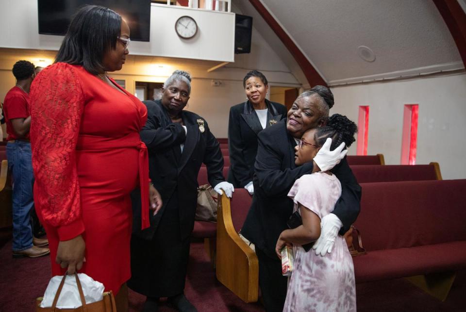 AUSTIN, TX - MARCH 24: Praise and worship service at Rehoboth Baptist Church in Austin, Texas on March 24, 2024. Photo by Montinique Monroe Texas Tribune