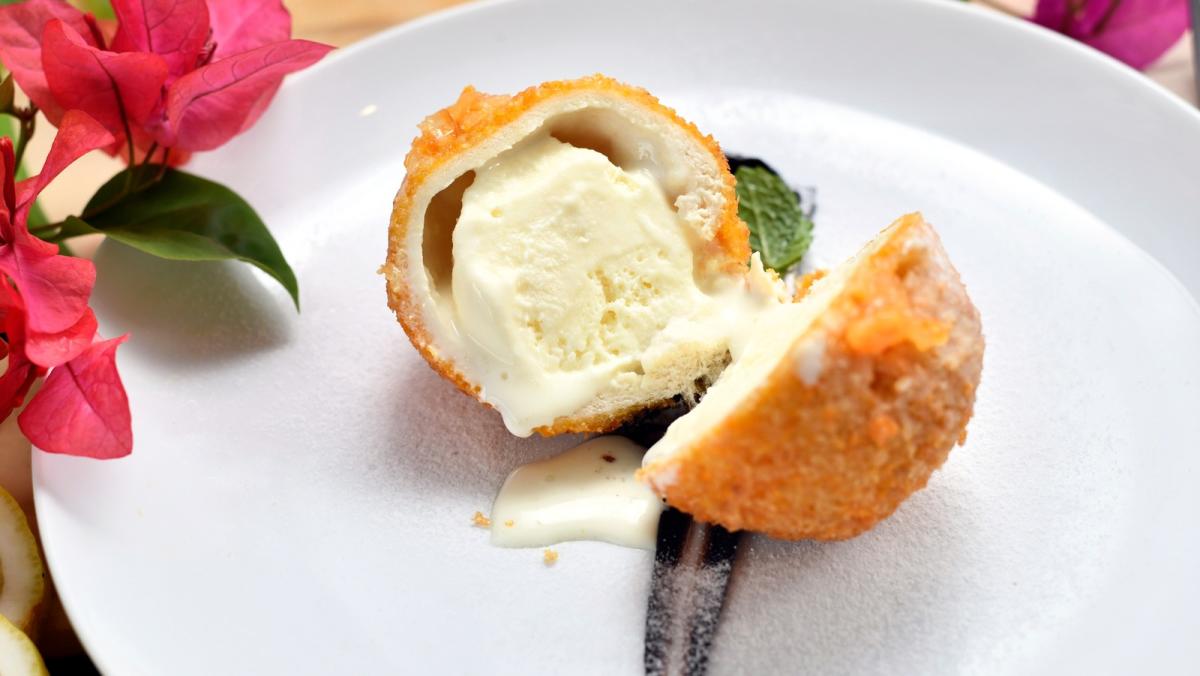 Air Fryer Fried Ice Cream(no eggs) - The Six Figure Dish