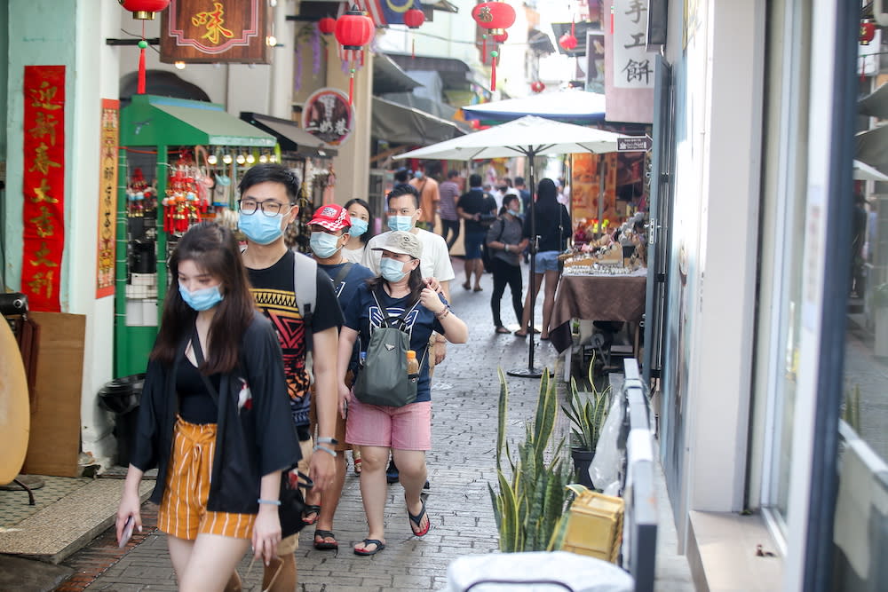 After months of lockdown due to the Covid-19 pandemic, Ipoh Town is gradually returning to its lively bustling atmosphere as tourist spots attract domestic tourists. — Picture by Farhan Najib