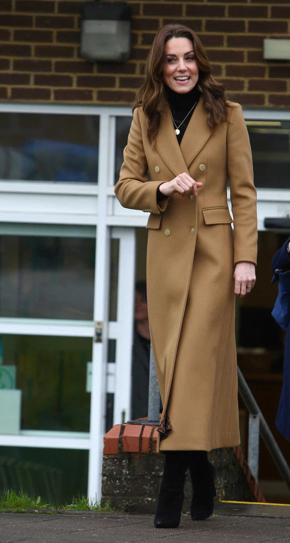 The Duchess of Cambridge leaves the Ely &amp; Caerau Children's Centre in Cardiff, Wales on Jan. 22 after she launched a U.K.-wide survey to help improve early childhood. (Photo: POOL New / Reuters)