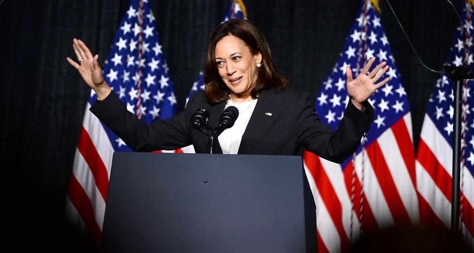 Vice President Kamala Harris was the keynote speaker at the Blue Palmetto Dinner on Friday, June 10, 2022. The event featured a host of Democratic Party speakers and was held at the Columbia Convention Center in downtown Columbia.