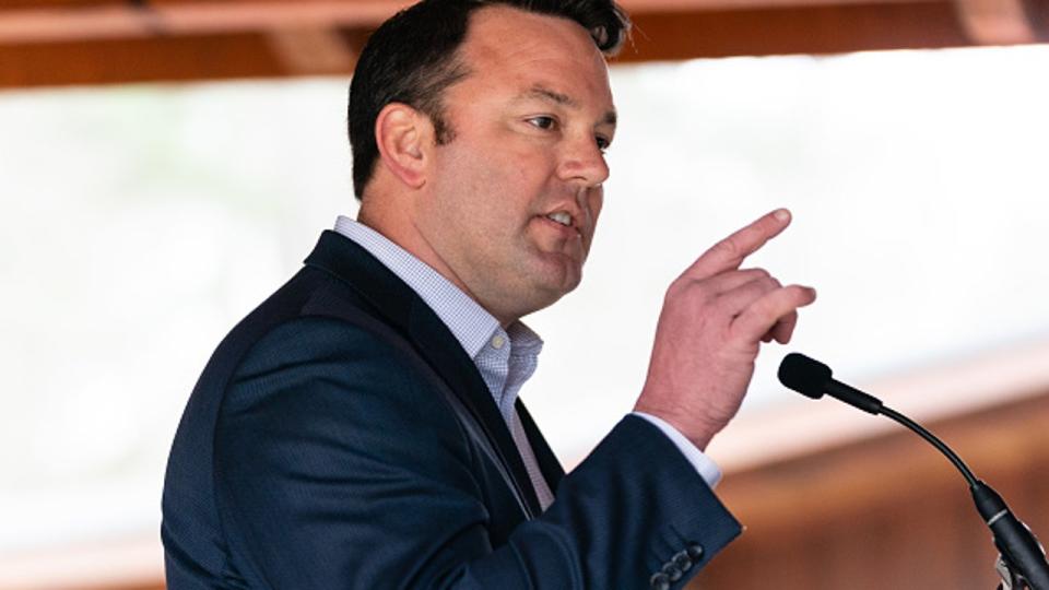 <div>Burt Jones, Republican candidate for lieutenant governor of Georgia, speaks during a campaign event with David Perdue, Republican gubernatorial candidate for Georgia, in Cumming, Georgia, U.S., on Monday, March 7, 2022. Perdue, who lost his U.S. Senate re-election bid in 2020, entered the gubernatorial primary in December, saying that Governor Kemp couldn't win votes from Trump supporters. Photographer: Elijah Nouvelage/Bloomberg via Getty Images</div>