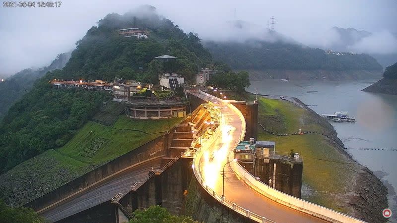 ▲今日的豪大雨也讓石門水庫進帳不少。（圖／翻攝自石門水庫即時影像）