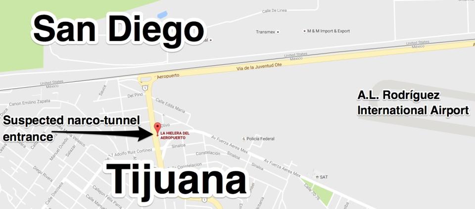 Tijuana Mexico San Diego narco tunnel drug smuggling