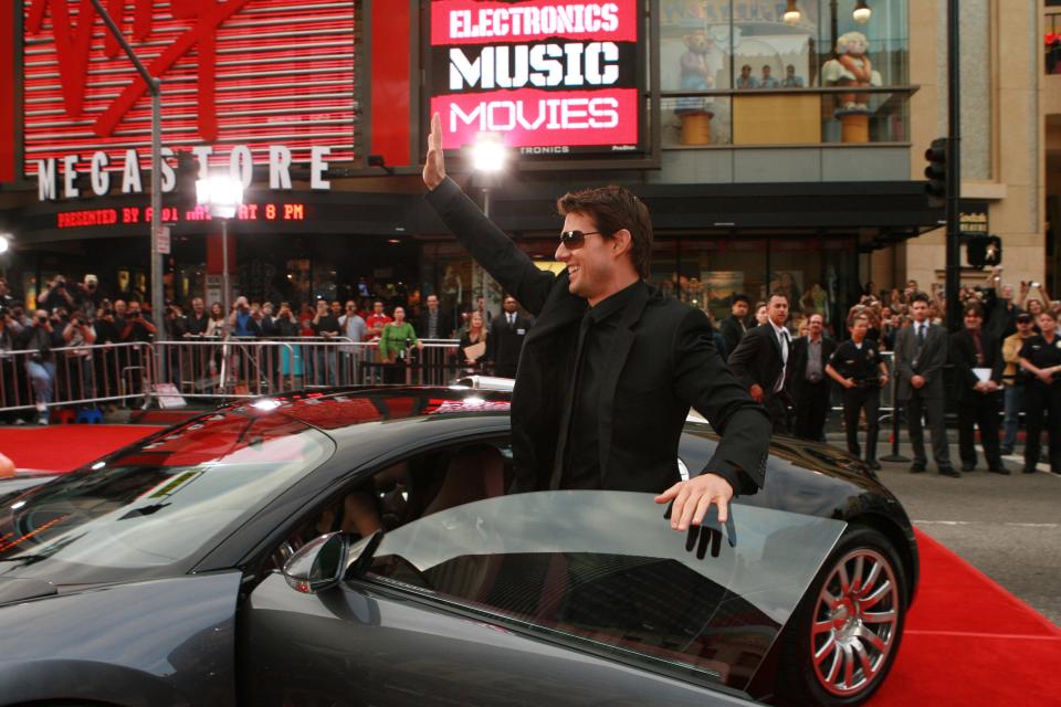 Tom Cruise in a car