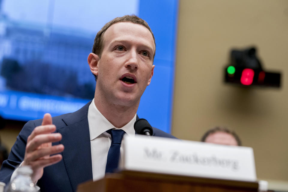 Facebook CEO Mark Zuckerberg testified before a House Energy and Commerce hearing on Capitol Hill in Washington, on Wednesday. Source: AP Photo/Andrew Harnik