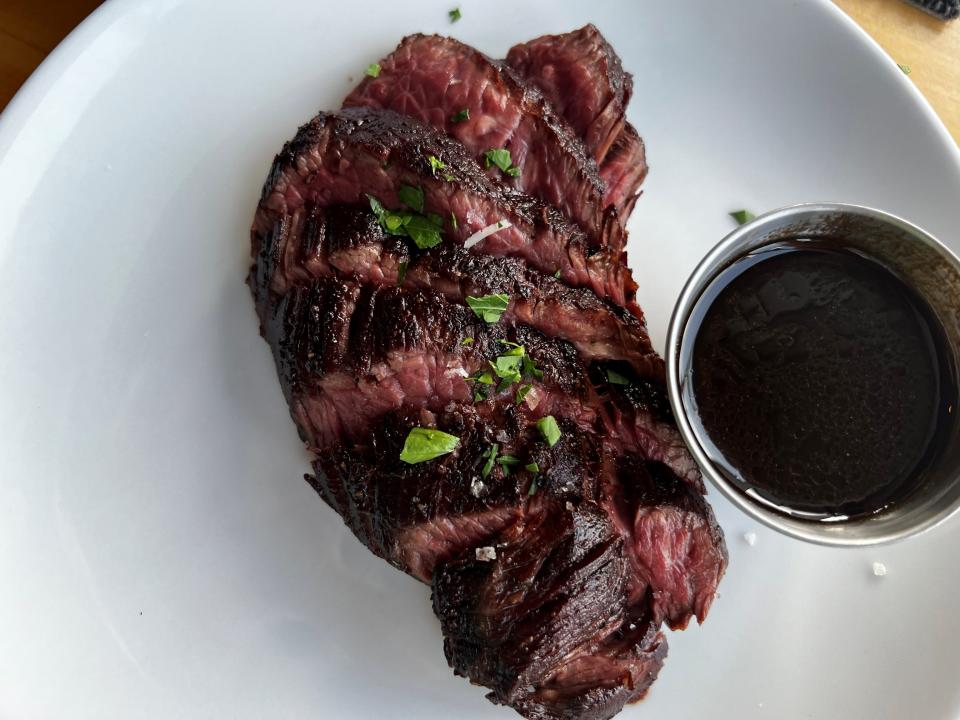 Want a dish to satisfy your red meat cravings? This hanger steak at Alba does the trick.