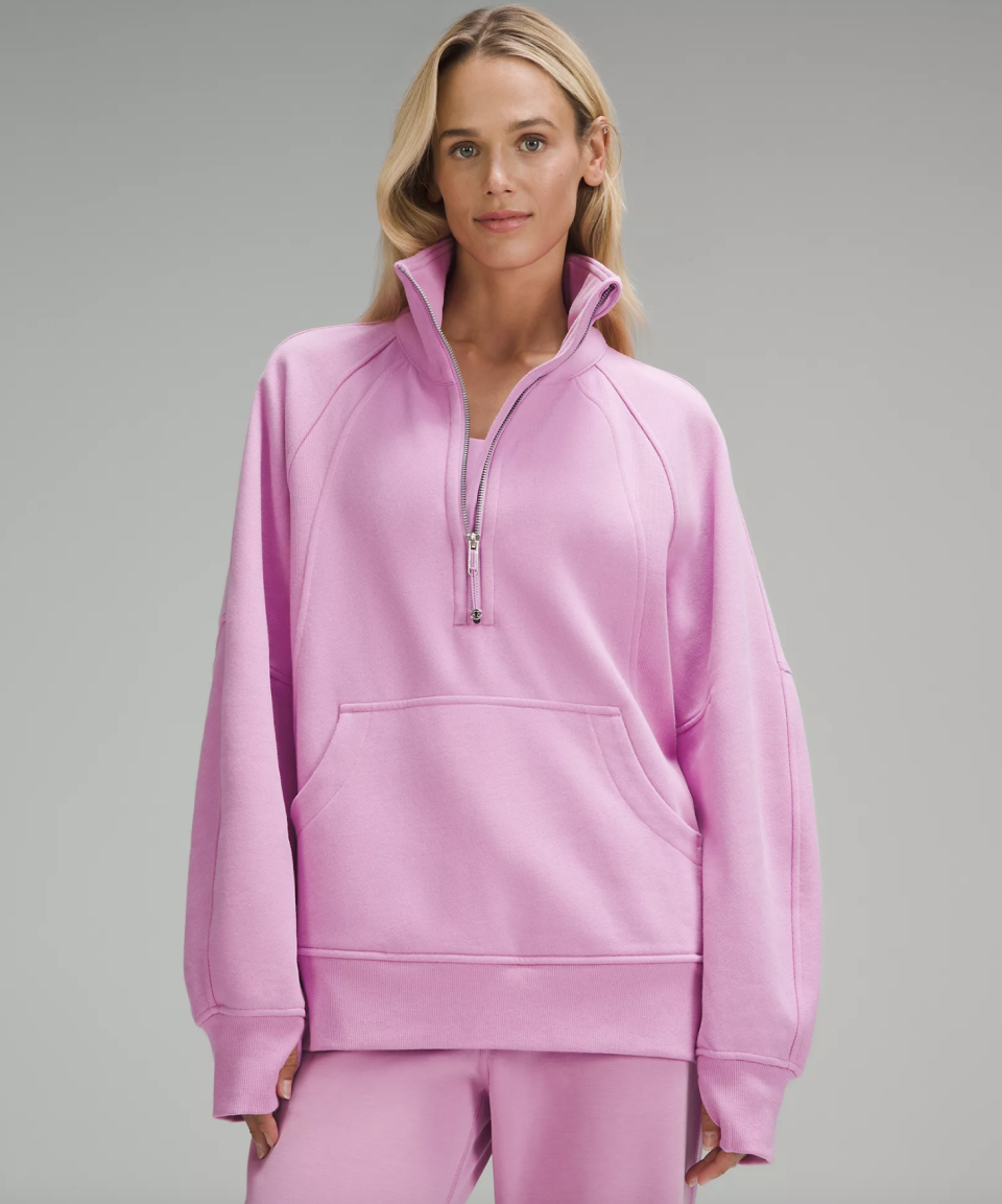 Scuba Oversized Funnel-Neck Half Zip Long
