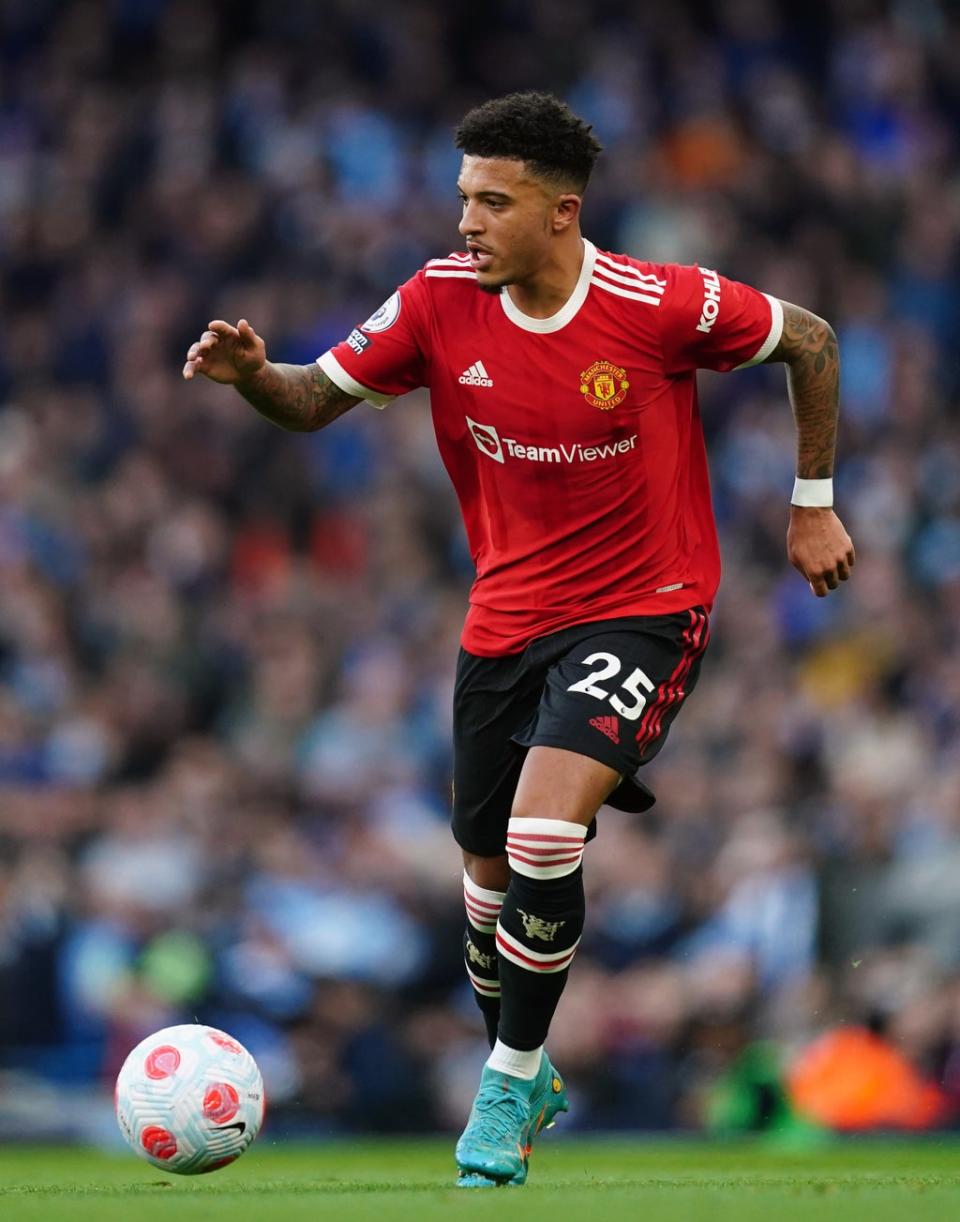 Manchester United winger Jadon Sancho is looking forward to the future (Martin Rickett/PA) (PA Wire)