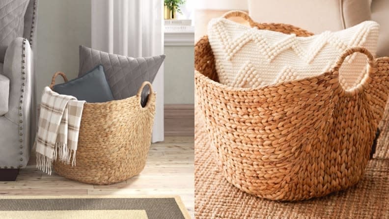 These wicker baskets look great with any decor.
