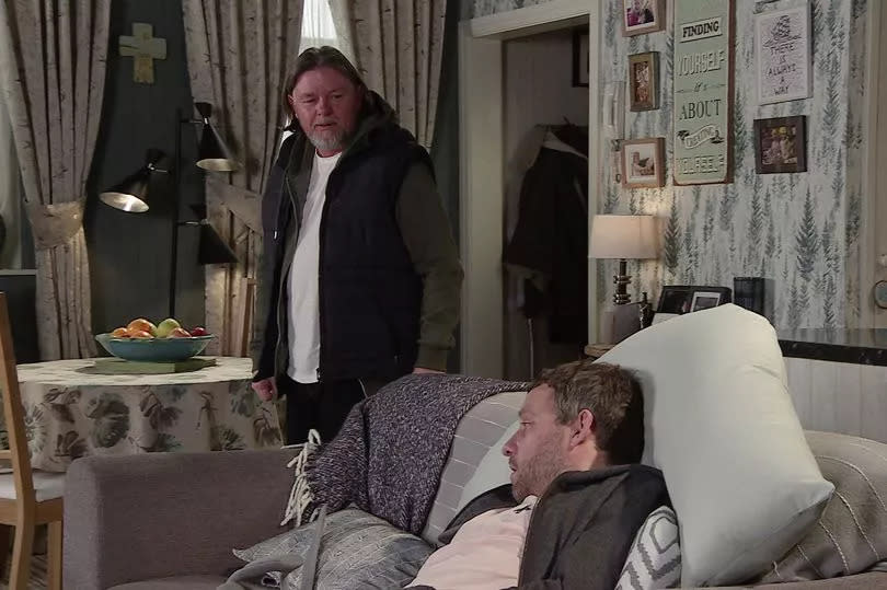 Denny finds son Paul in a worrying state in upcoming scenes -Credit:ITV
