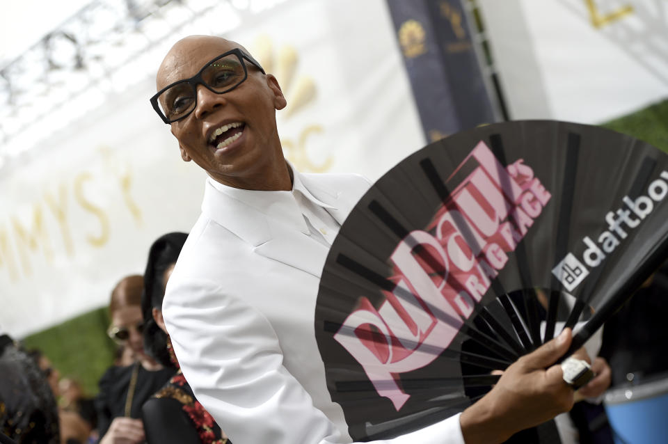 RuPaul Charles arrives at the 70th Primetime Emmy Awards on Monday, Sept. 17, 2018, at the Microsoft Theater in Los Angeles. (Photo by Jordan Strauss/Invision/AP)