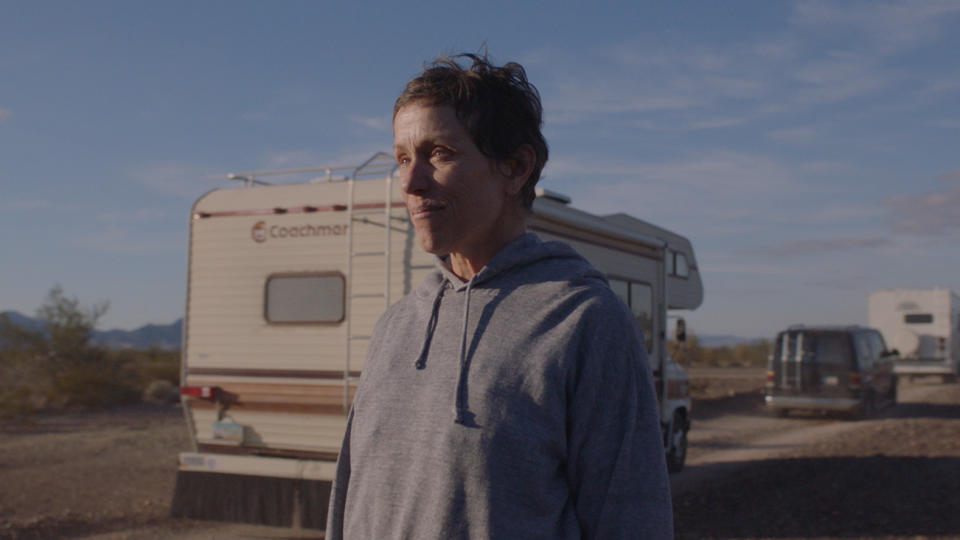 Frances McDormand in 'Nomadland'. (Credit: Searchlight Pictures)